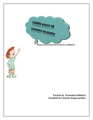 Curso Basico De Economia Solidaria (1) Cartilla