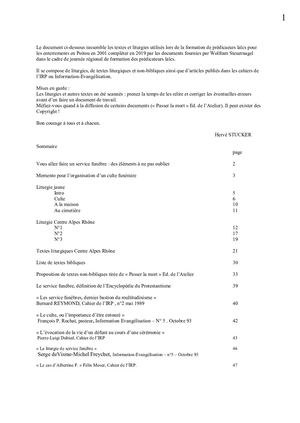 Guide pour préparer un Service Funèbre