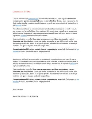 Comunicación No Verbal Samuel Delgado 6c