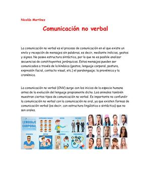 Comunicacion No Verval