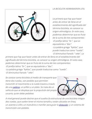 La Bicicleta Herramienta Util