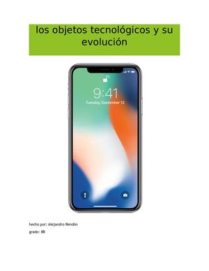 Los Objetos Tecnológicos Y Su Evolución