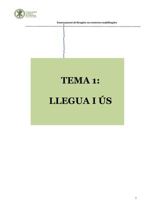 Tema 1 Llengua I ÚS Rectificada