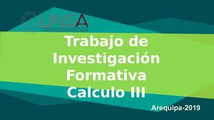 Trabajo Investigación Formativa- Calculo III