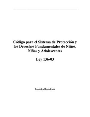 Ley 136-03