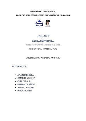 Matemáticas Unidad 1