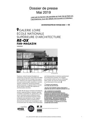 Dossier de presse Fan-magazin de Re-ox