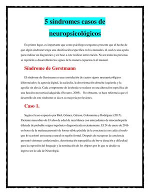 5 Casos Neuropsicologicos