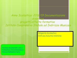 Infanzia Documentazione Progetti I C Mendicino 2018 19 2