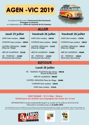 Tempo Latino Navette Agen Vic