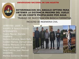 Determinacion Del Angulo Optimo Para Obtener La Distancia