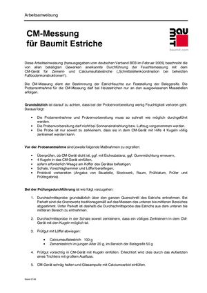 Arbeitsanweisung CM-Messung