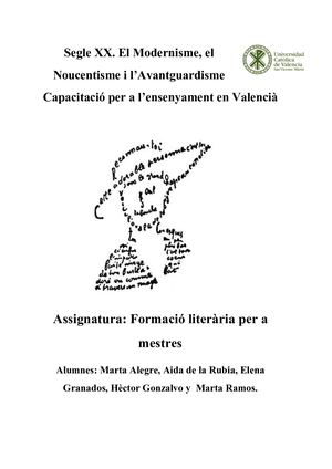 Tema 5 Modernisme, Noucentrisme I Avantguardisme 2