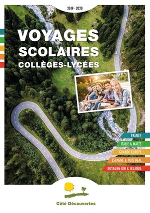Voyage Scolaire e-catalogue Collèges/Lycées 2020 Côté Découvertes