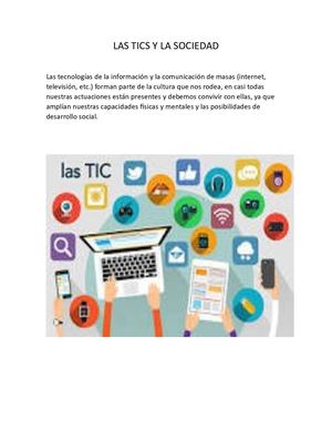 Las Tics Y La Sociedad
