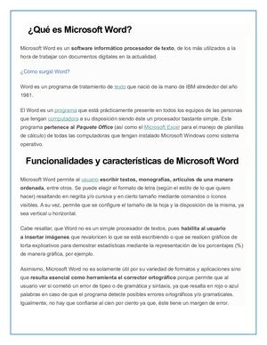 Qué Es Microsoft Word