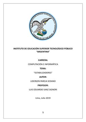 Monografia De Estabilizadores Completo