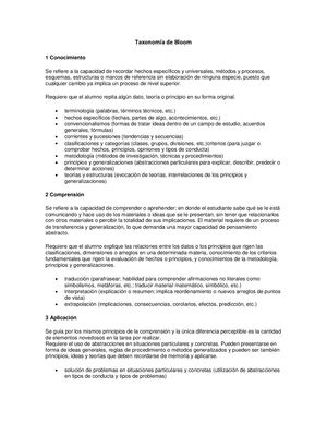 Taxonomia Blom