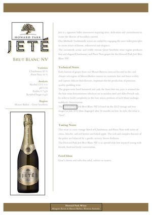 Howard Park Jeté Brut Blanc Nv Tasting Notes