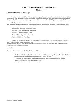 Anti Gazumping Contract