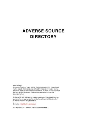 Adverse Source Directory