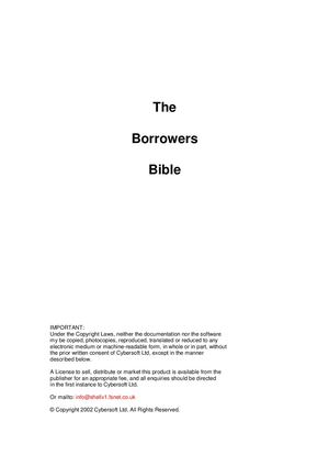 Borrowers Bible