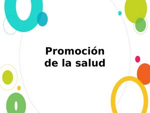 Promoción Y Educación Para La Salud