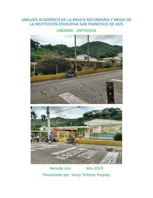 Informe Académico de la I. E. San Francisco de Asís