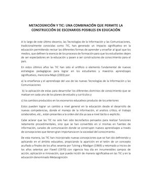 Metacognición Y Tic