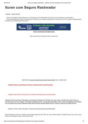 Ituran Com Seguro Rastreador Anderson Corretor De Seguros Tel (11)3422 3247