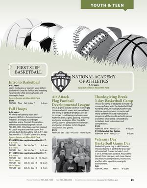 Youth & Teen Classes P. 29