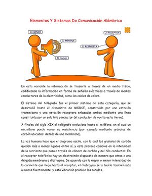 Elementos Y Sistemas De Comunicación Alámbrica