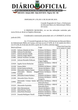 Diário Oficial Mudança De Classe 5878