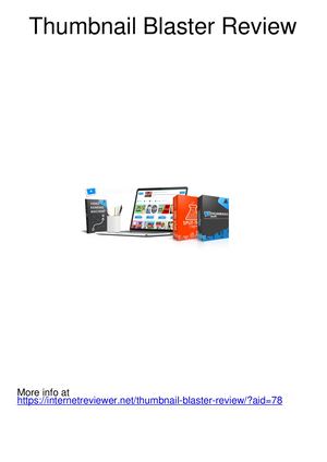 Thumbnail Blaster Review