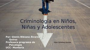 Criminología En Niños (A) Adolescentes