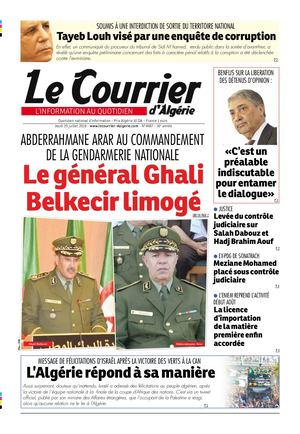 Le Courrier d'Algérie du jeudi 25 juillet 2019