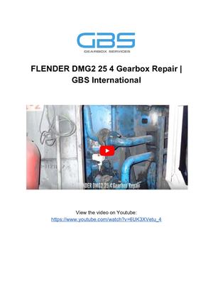 FLENDER DMG2 25 4 Gearbox Repair _ GBS International