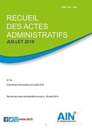 Recueil Actes Administratifs Cp072019 Seda