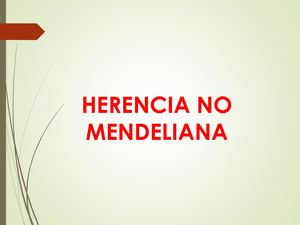 Conf 6 Herencia No Mendeliana