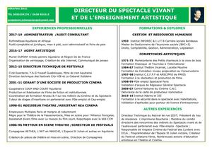 Cv Directeur Du Spectacle Vivant Et De L'enseignement Artistique
