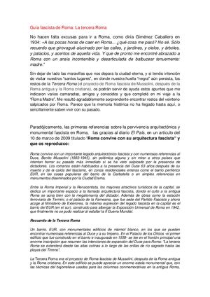 Guía Fascista De Roma
