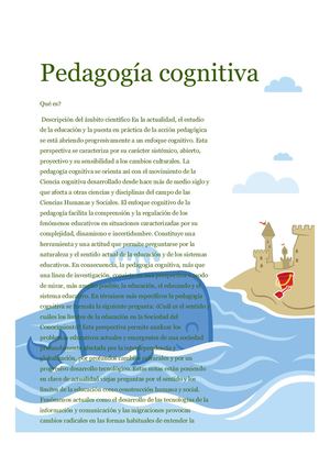 Pedagogía Cognitiva