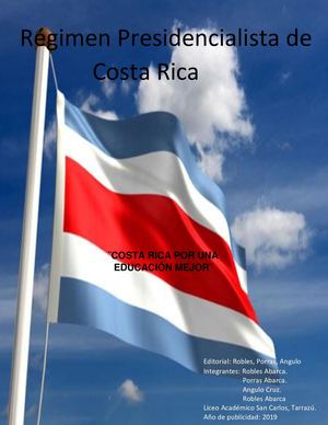 Régimen Presidencialista de Costa Rica