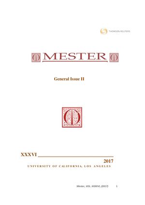 Volume 46, No 2, 2017 Mester