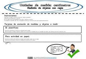 Unidades De Medida Medicion Centimetros Con Regla