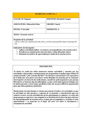 Diario De Campo #1