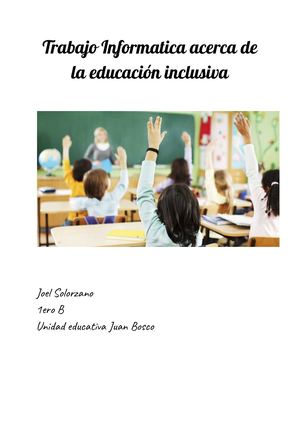 Deber La Inclusion En La Escuela