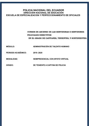 Administración De Talento Humano