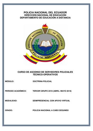 1 Módulo De Doctrina Policial Poli A Cbos