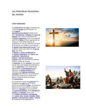 Las Principales Religiones Del Mundo